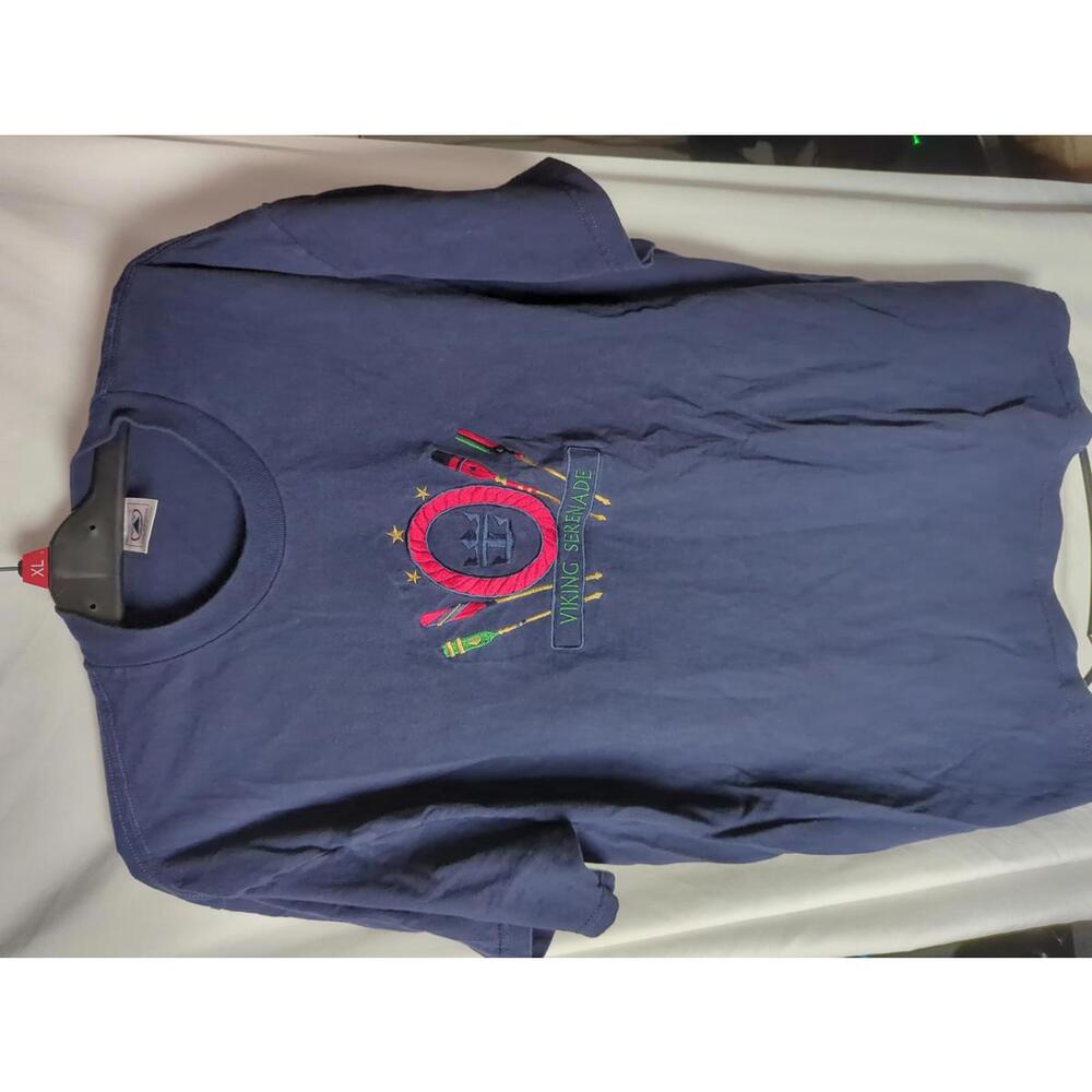 Vintage Delta Pro Weight Viking Serenade Embroidered T-Shirt, Men's Large
